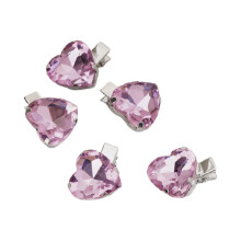 5er-Pack herzförmige Kristallhaarspangen, süße Haarclips, Valentinstagsgeschenk für Frauen und Mädchen