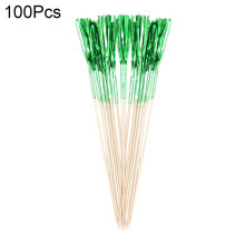 100 Pcs Cocktail Picks, 5.9 inch Firework Foil Frill Firework Cupcake Picks, Cupcake Topper Toothpicks for Cake Christmas Hawaiian Party Supplies