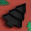 Christmas Tree-Shaped 3-Compartment Plastic Serving Tray, Compatible with Holiday Parties 1