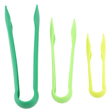 Pinze per alimenti in plastica, 3 pezzi, antiscivolo, ideali per panetteria e cucina - Blu