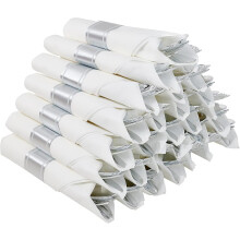 Ensemble de couverts en plastique doré avec serviettes (30 pièces)