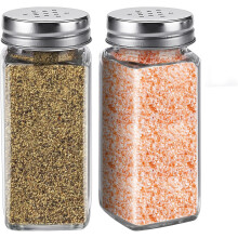 Salières et poivrières de style campagnard en verre transparent avec