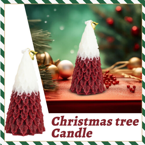 Bougies de Noël vert armée, aromathérapie, lot de 3 2