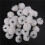 120 Pcs Carnations  Artificial Flower Silk Spherical Heads Wedding Decor White 5