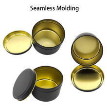 Candle Tins, 48 Piece, 4 Oz Metal Candle Containers for Making Candles, Arts & Crafts, Dry Storage,Black