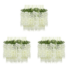 36 Pack(43.2 FT)Artificial Wisteria Vine Fake Wisteria Hanging Garland Silk Long Hanging Bush Flowers String Party Decor