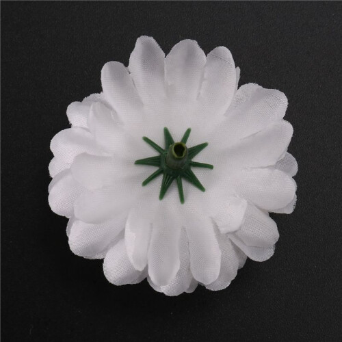 150 Pcs Carnations  Artificial Flower Silk Spherical Heads Wedding Decor White 1