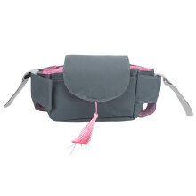 Diaper Caddy Stroller Organizer Waterproof Material Oxford Fabric Universal Fit Large Capacity Storage Adjustable Straps Zippered Pockets Portable