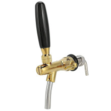 Brasses Extended Wall Mount Beer Tap Faucet With Flows-Gold