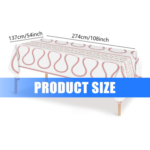 2er-Pack Party-Tischdecken im Baseball-Stil, benutzerfreundlich, 2