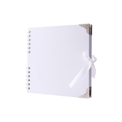 Thick Paper Scrapbook Blank Pages 30 Sheets 8x8Inch Size-White