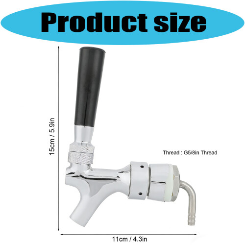 Nonslip Beer Faucet Handle Brasses Finish Secure Control Reduces 2