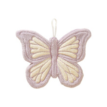 Thick Corals Fleece Butterfly Shape Washcloth Absorbent-Purple