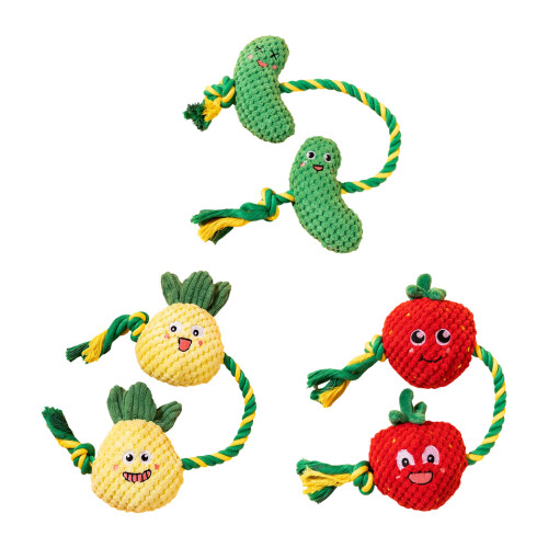 Obst-Thema, interaktives Plüsch-Hundespielzeug,-Ananas 1