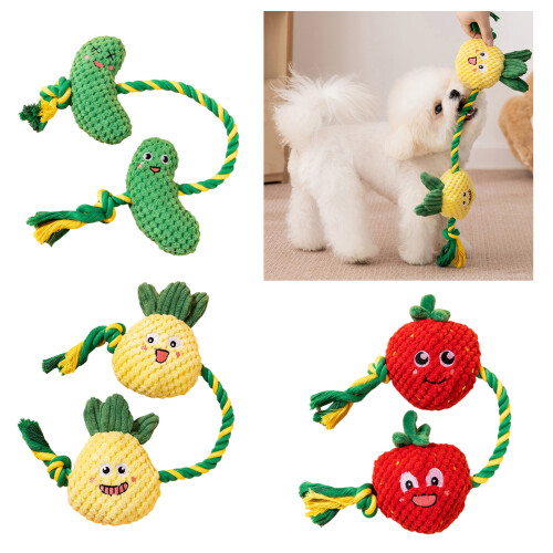 Obst-Thema, interaktives Plüsch-Hundespielzeug,-Ananas 2