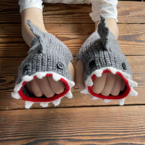 (1 Packung) Weiche Kinder-Winterhandschuhe, warme-Grau 2 2