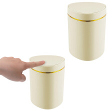 Lixeira de mesa com tampa – Compacta 12,5 x 16 cm