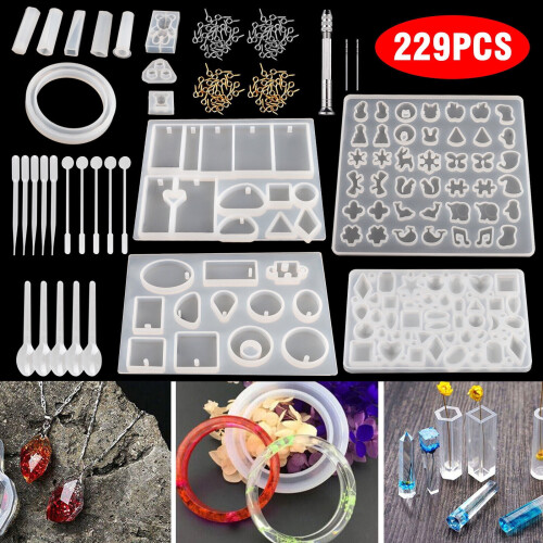 Resin Casting Silicone Molds for Jewelry Making 229pcs