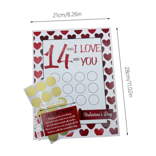 Cartes à gratter pour la Saint-Valentin - 14 petits mots doux 1