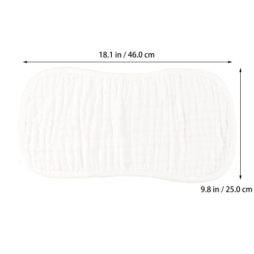 Bavaglini in cotone bianco per neonati, comodi e assorbenti, confezione da 4 pezzi. 1