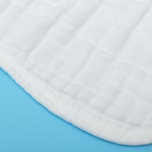 Bavaglini in cotone bianco per neonati, comodi e assorbenti, confezione da 4 pezzi. 2