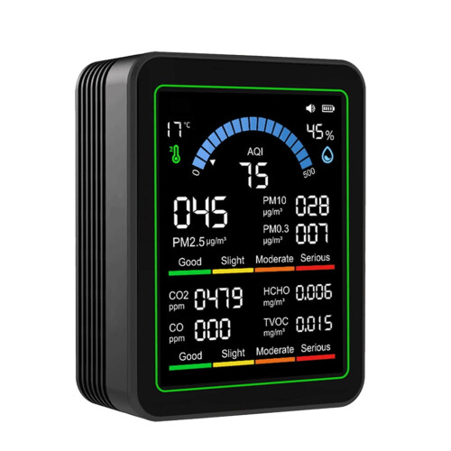 Μετρητής Ποιότητας Αέρα PM1.0PM2.5PM10CO2TVOC HCHO Θερμοκρασία και Υγρασία