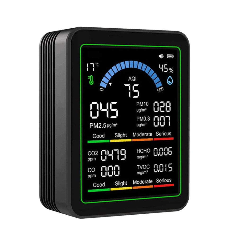 Air Quality Meter Pm1.0 Pm2.5 Pm10 Co2 Tvoc Hcho Temperature And Humidity 9353595501102
