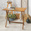 Mesa plegable de madera maciza (marrón) 3
