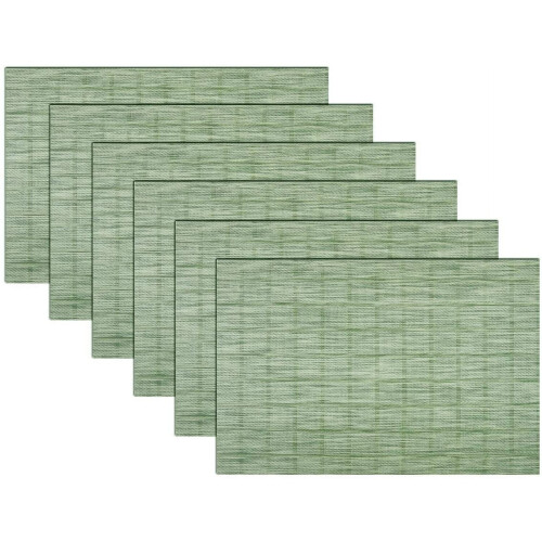 Set de 6 șervețele țesute verde pară, rezistente la căldură