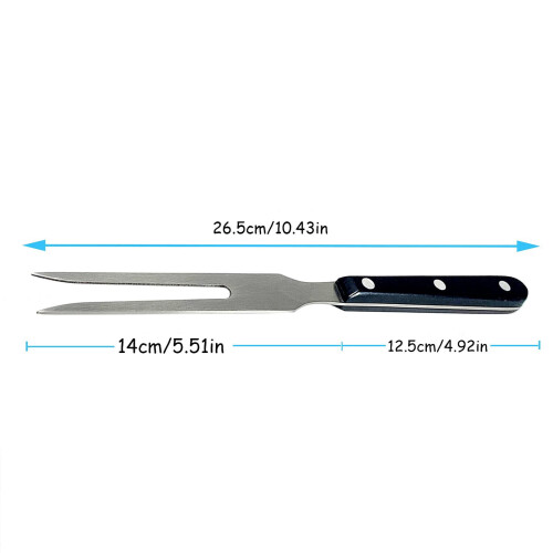 Garfos para trinchar churrasco Nzhaoha, resistentes, 25 cm (10 polegadas), aço inoxidável, conjunto de 2 peças. 2