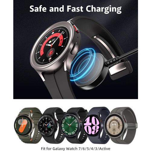 Μαγνητικός φορτιστής USB για Samsung Galaxy Watch (7/6/6Classic/5/5Pro/4/4Classic/3/Active/Ultra/FE) – 3,3 πόδια/1 μ. 2