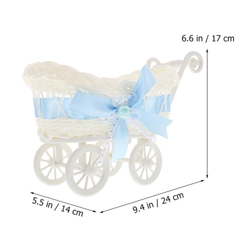 2 τεμάχια καλάθια με γλυκά για baby shower, καλάθι δώρων, διακόσμηση γάμου με υφαντά 1