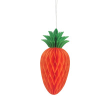 Paasei & Wortel Tafeldecoratie – 3D Honingraat Tafelornament, Hangende Lente Feestdecoratie (4/6/8 inch)