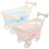 2 τεμάχια καλάθια με γλυκά για baby shower, καλάθι δώρων, διακόσμηση γάμου με υφαντά 5
