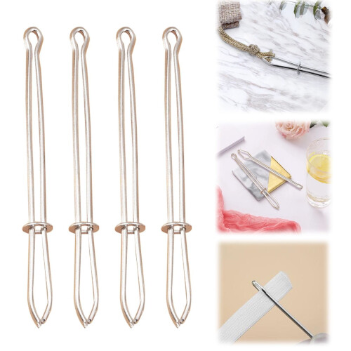 Σετ κλιπ περάσματος κλωστής για σχοινί DIY (4 τεμάχια) + τσιμπιδάκια – Μεταλλικό