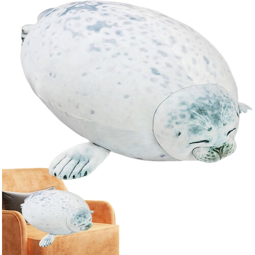 Μαξιλάρι Chubby Seal – Μαλακό βελούδινο παιχνίδι Blob, γκρι μαξιλάρι με ζωάκια του