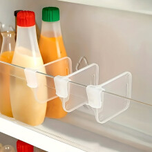 Verstelbare klikbare koelkastverdelers – Ruimtebesparende en eenvoudig te installeren plankverdelers van voedselveilig plastic voor in de koelkast.