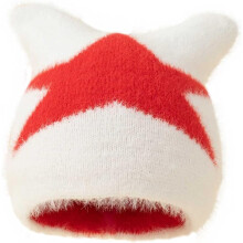 Roztomilé čiapky Beanies pre ženy, nadýchané chlpaté čiapky Kawaii s mačacími ušami, zimná teplá pletená čiapka, grunge doplnky Y2k