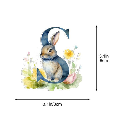 Easter2D Acrylic26Gram Κρεμαστό στολίδι με ακρυλικό λαγουδάκι, στεφάνι σπιτιού, διακόσμηση 1