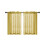 Linen-Look Cafe Curtains Yellow 2530 Inch 2-Pack 2