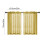 Linen-Look Cafe Curtains Yellow 2530 Inch 2-Pack 3
