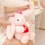 Λούτρινα ζωάκια Love Bunny με κόκκινη καρδιά 8" χαριτωμένα λούτρινα παιχνίδια 4