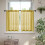 Linen-Look Cafe Curtains Yellow 2530 Inch 2-Pack 4