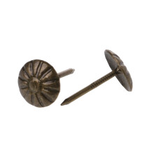 100pcs Antique Brass Upholstery Nails Tack Stud Pushpin Doornail Hardware Decor