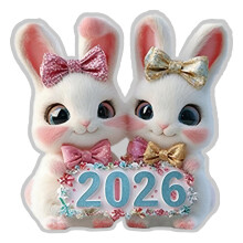 Schattig acryl paasornament met twee pasgeboren konijntjes en een glinsterend licht ei met een mooie strik, 3,15 x 2,83 inch.