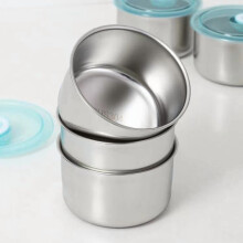 Boîte à légumes en acier inoxydable, plateau de service, bol rond avec couvercle, organisateur de cuisine, récipient alimentaire antirouille