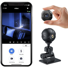 Caméra d'action WiFi portable pour sport 640*480, 40 mm, noire avec vision nocturne