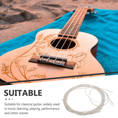 1Set Nylon Classical Guitar Replacement White Acoustic Guitar for Professional Use 2