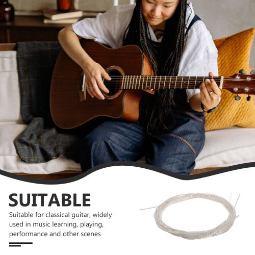 1Set Nylon Acoustic Guitar White Replacement Set 2
