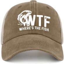 WTF Where's The Fish Hat Trucker Hat Men's Trendy Mesh Cap na leto